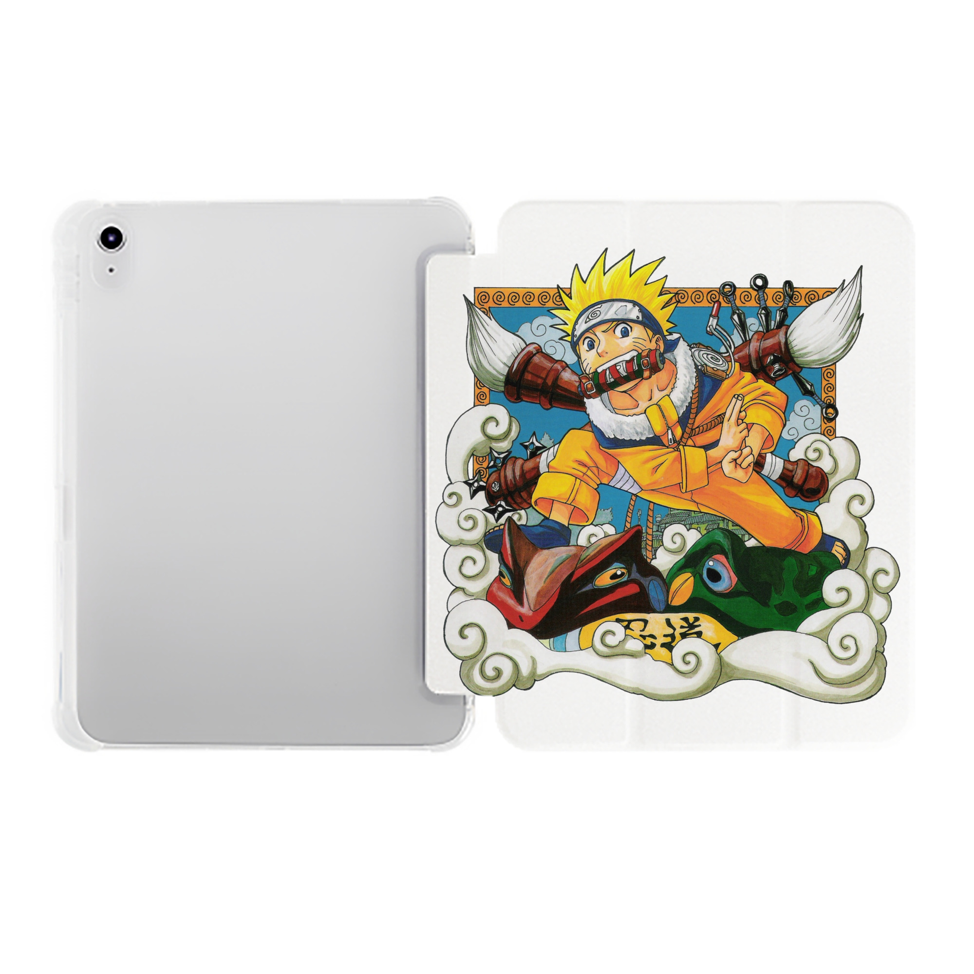（画像用） NARUTO -ナルト- うずまき ナルト Uzumaki Naruto IPad ケース ペン収納付き 三つ折りスタンド PUレザー×シリコン 対応機種9.5/10.5/10.9インチ